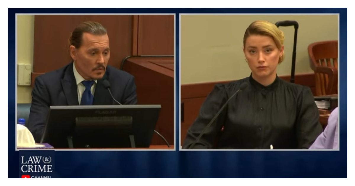 Johnny Depp and Amber Heard in the courtrrom