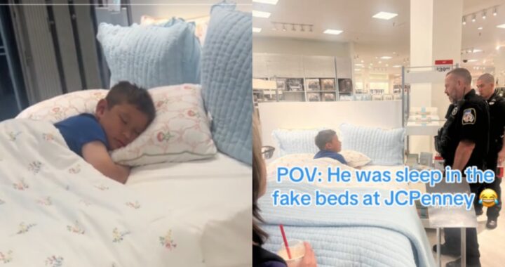 Maryland boy sleeps in JCPenney display bed