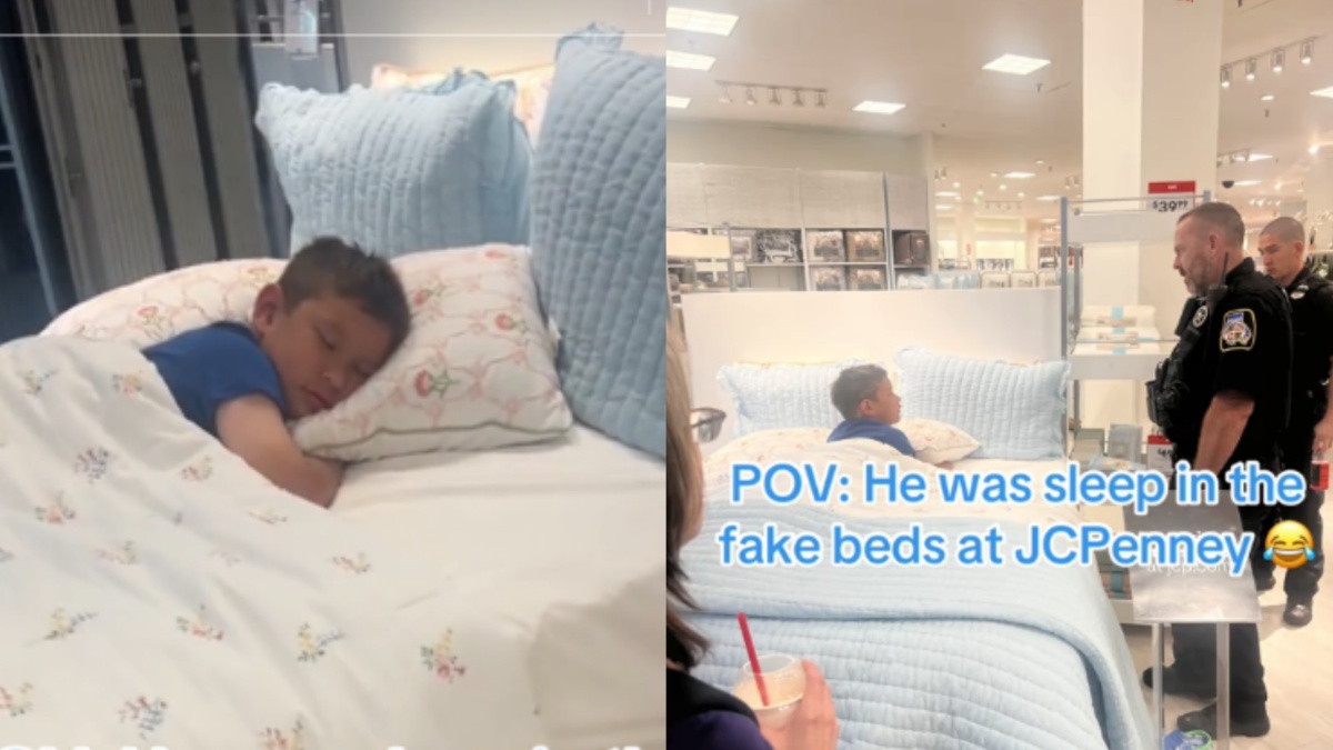 Maryland boy sleeps in JCPenney display bed